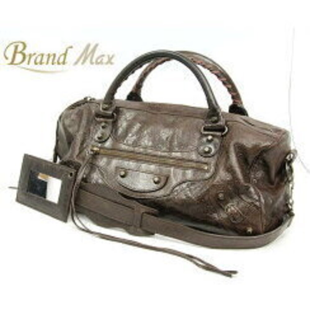 Balenciaga Editors Bag The Twiggy Shoulder Handbag Dark Brown